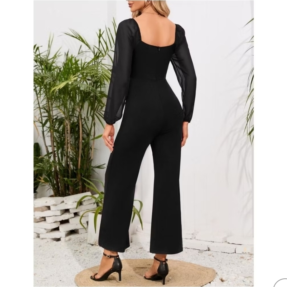 Cupshe Women's High Waist Wide Leg Jumpsuit - Picture 3 of 6
